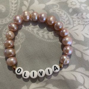 Custom made fresh water pearl bracelet